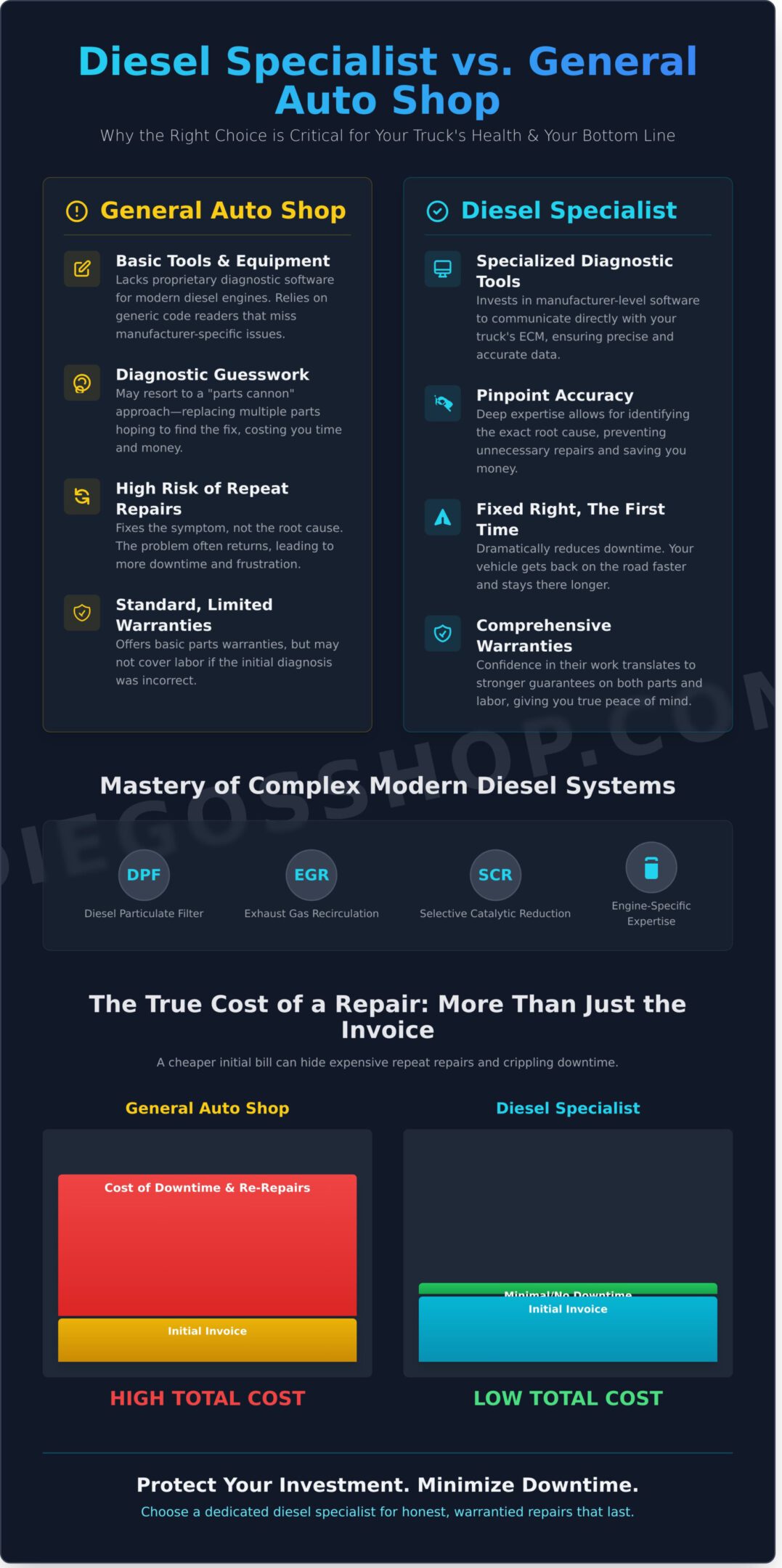 Clegg Auto Spanish Fork vs. Diego’s Shop: Choosing the Right Diesel Specialist in Utah County