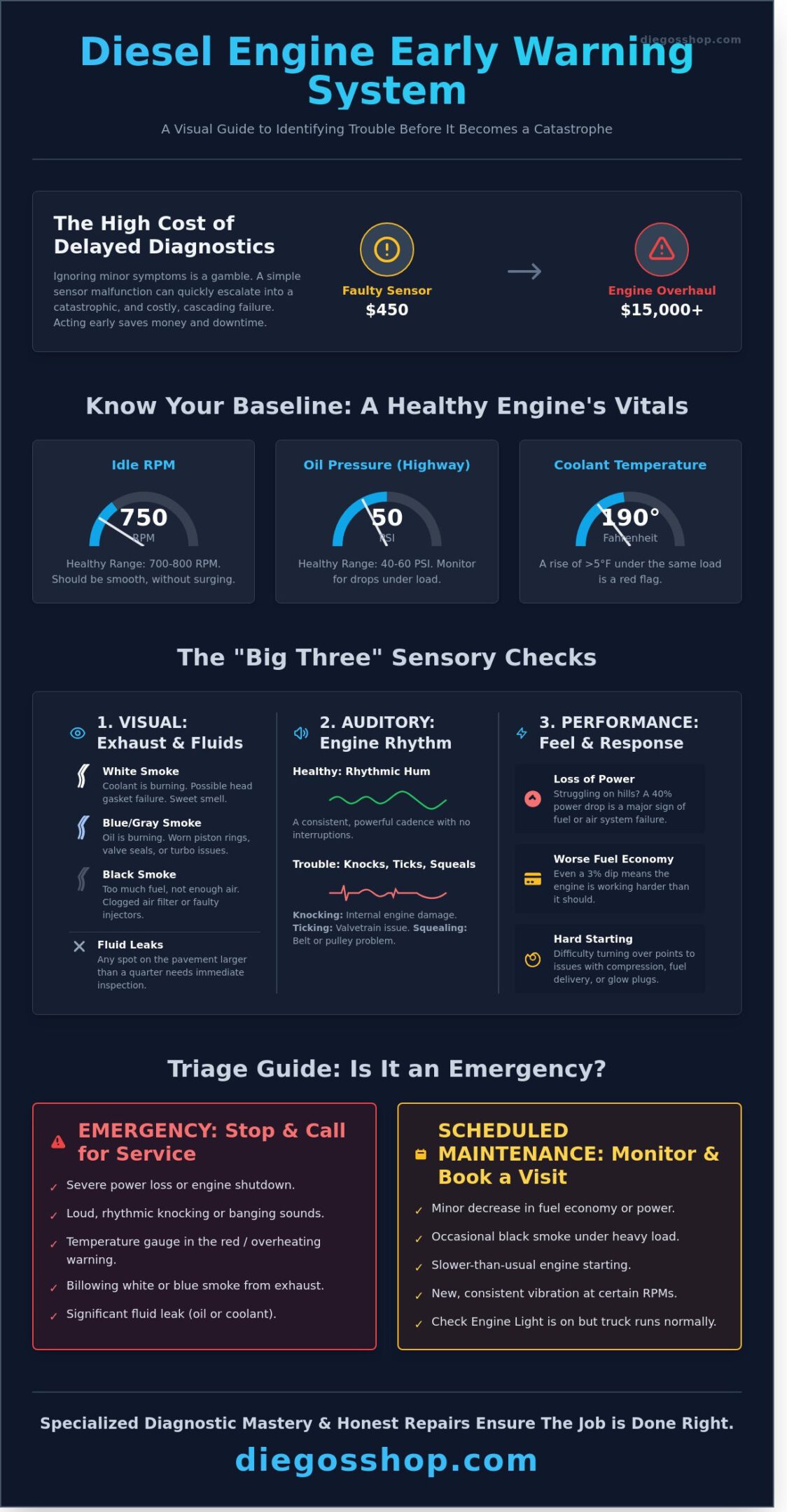 Signs of Diesel Engine Trouble: The Complete 2026 Diagnostic Guide