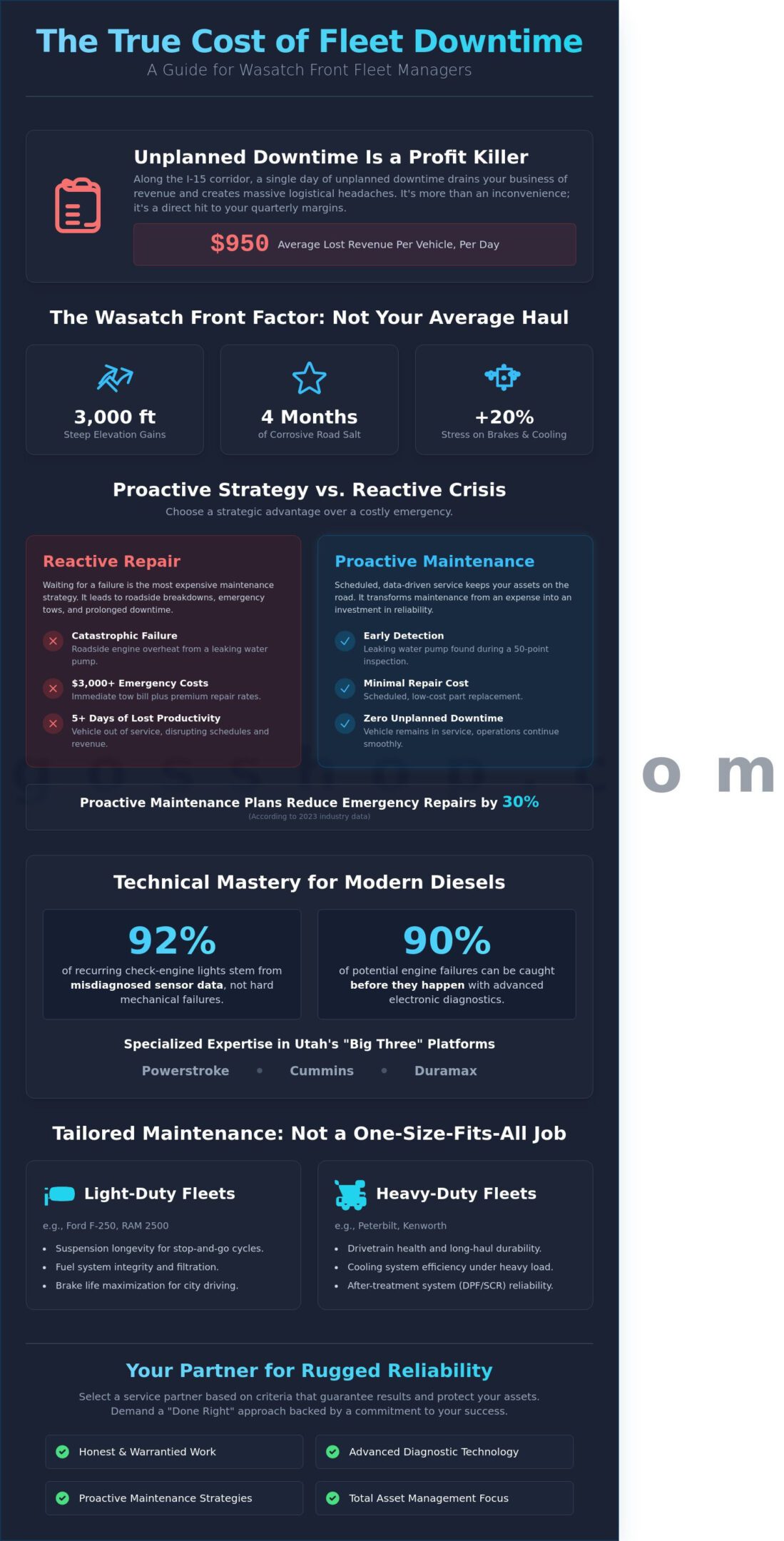 Wasatch Front Fleet Services: Maximizing Diesel Reliability in 2026