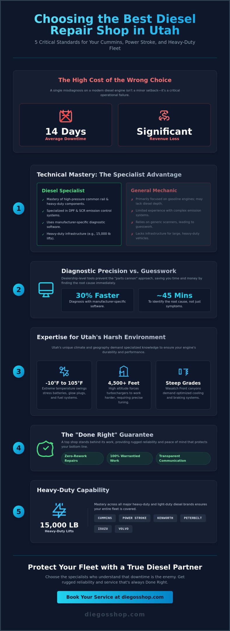 Best Diesel Repair Shop in Utah: 5 Critical Standards for Quality