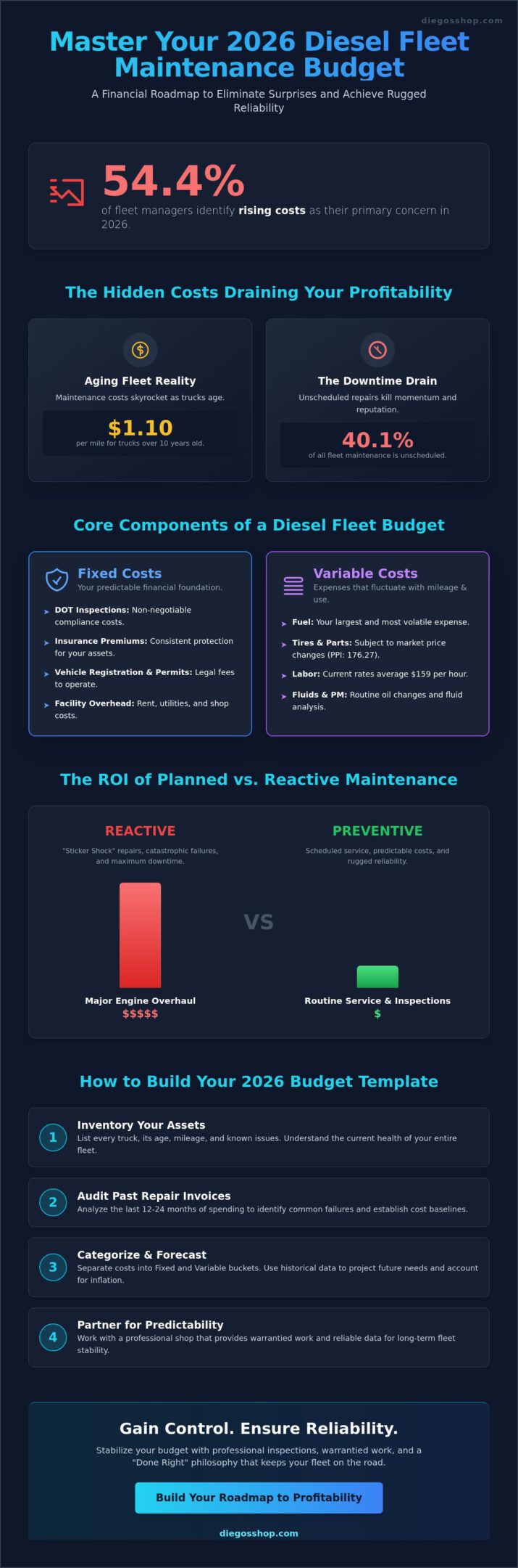 The 2026 Fleet Maintenance Budget Template: A Guide to Rugged Reliability