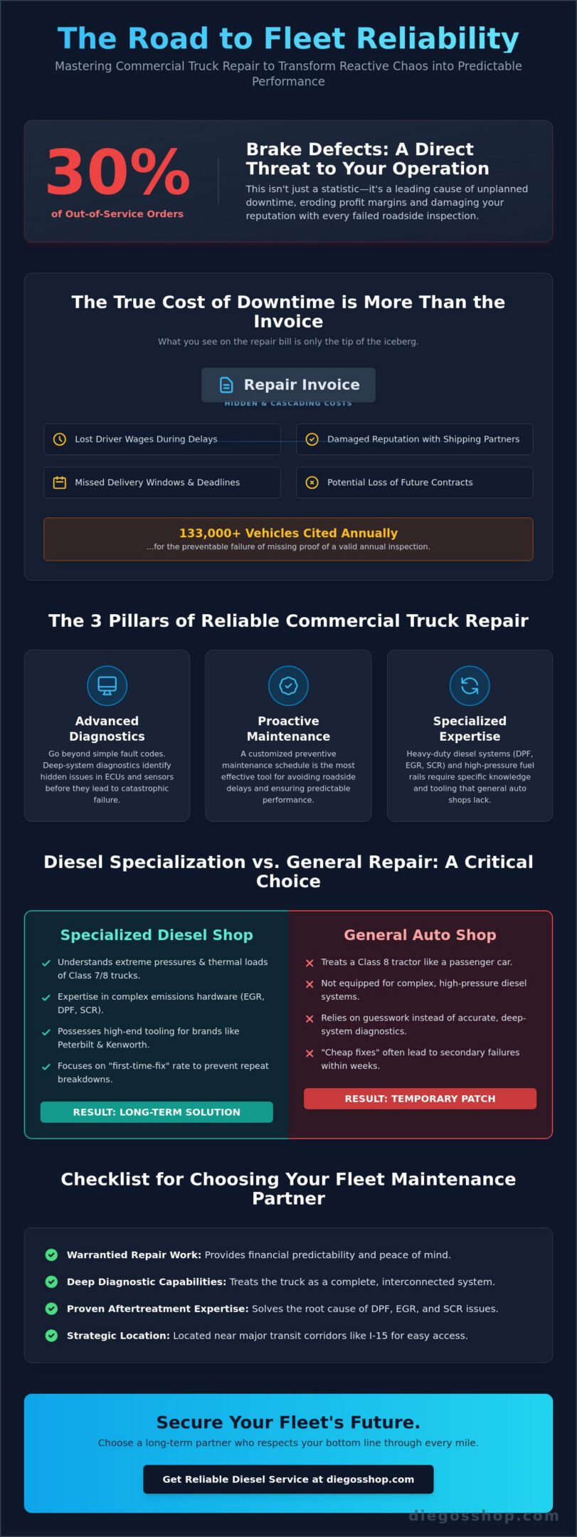 Reliable Commercial Truck Repair: Minimizing Downtime in 2026