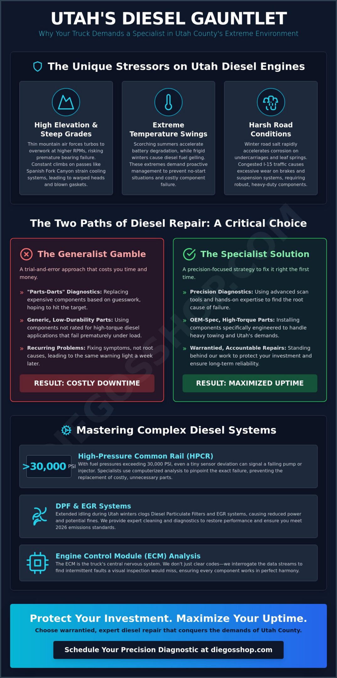 Diesel Truck Repair in Utah County: Reliable Service for Rugged Performance