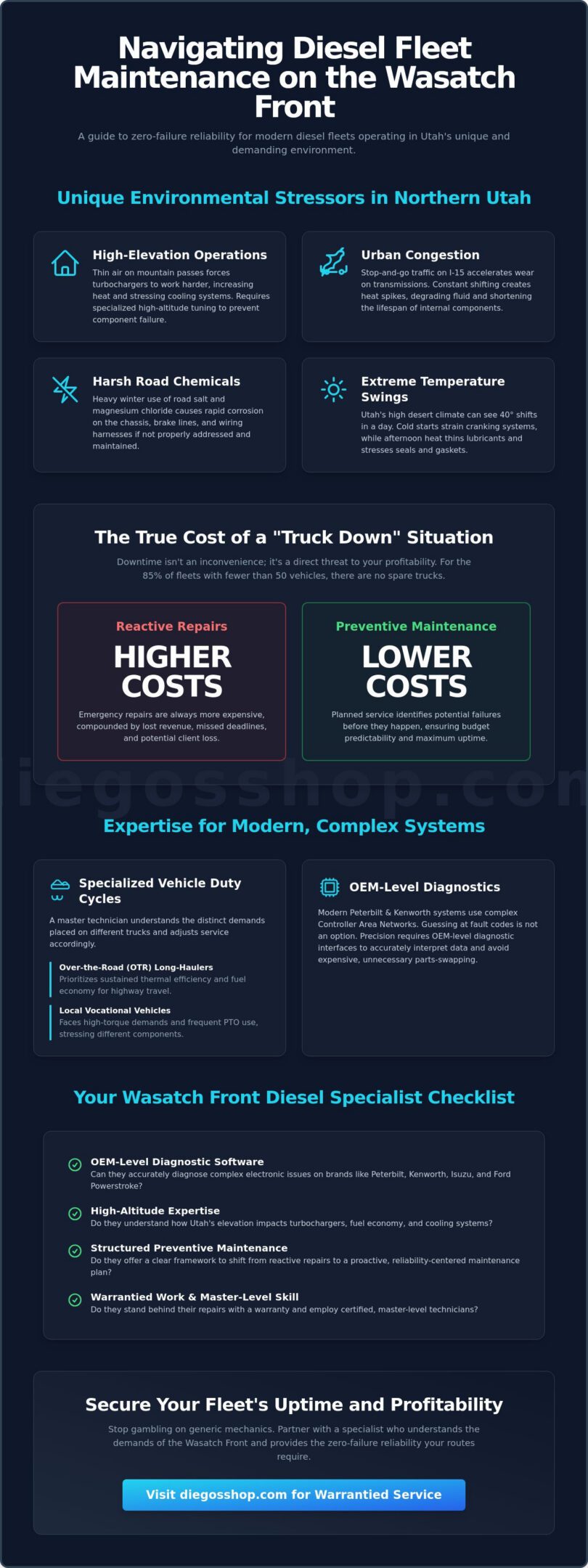 Wasatch Front Diesel Repair: Expert Fleet & Engine Service for 2026